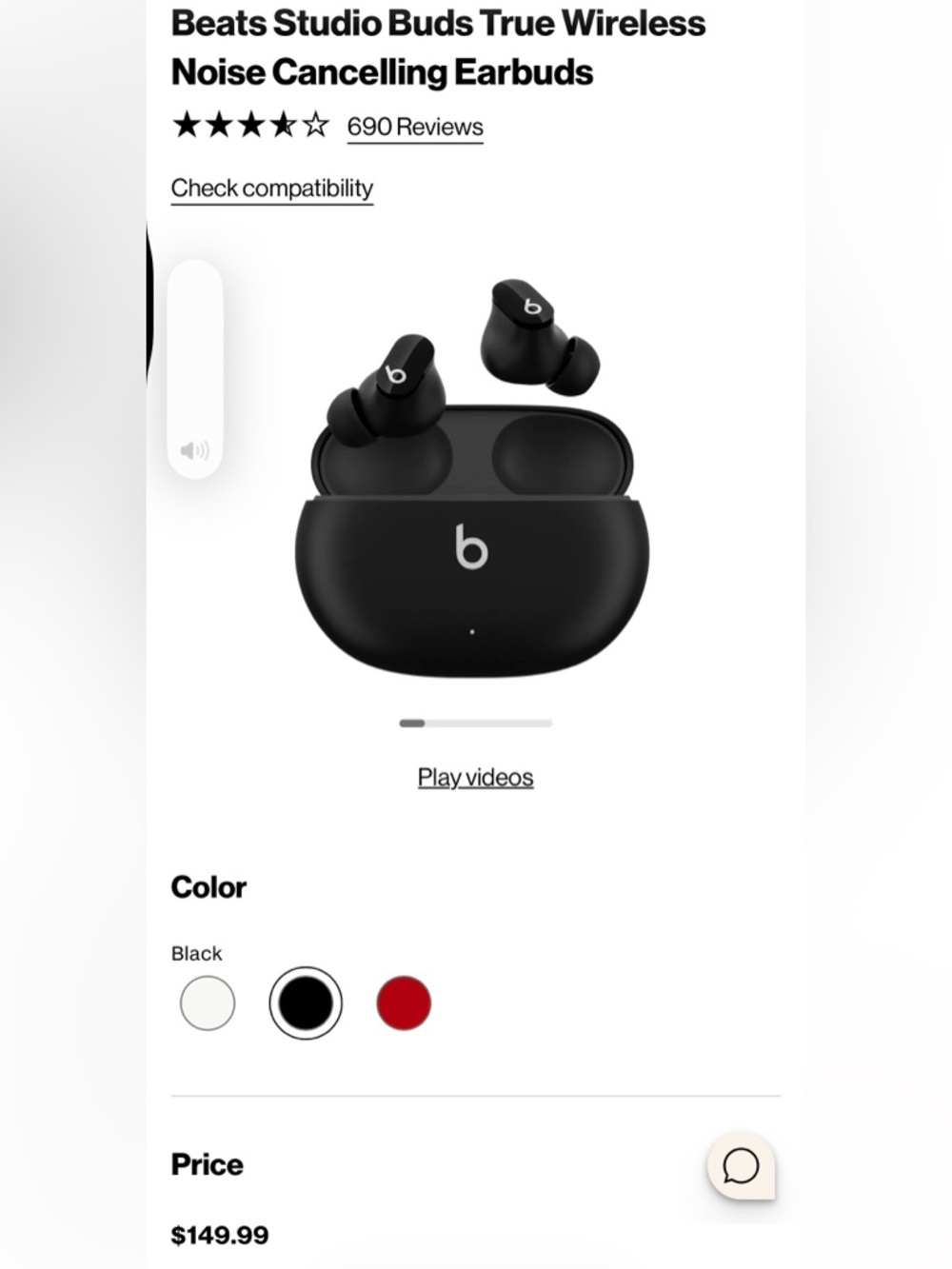 Beats by Dre Studio Buds True Wireless Earbuds - Black